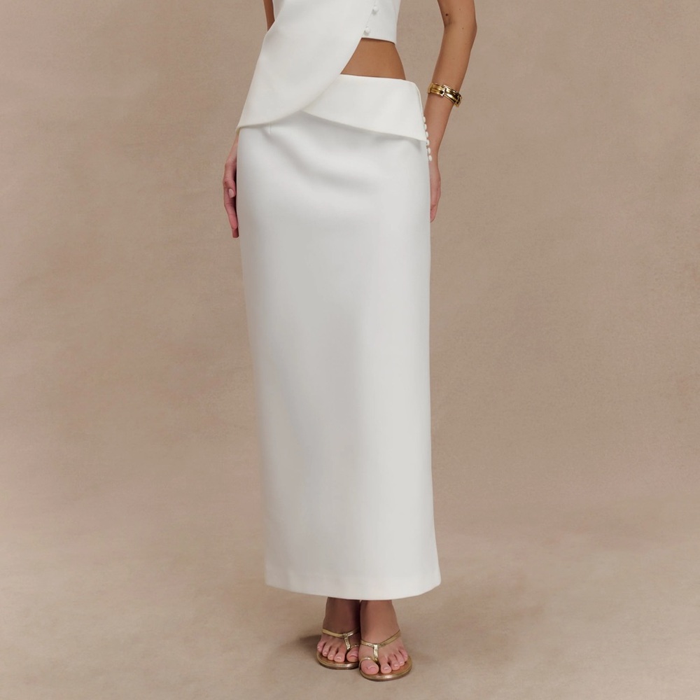 Meshki Astrid Suiting Midi Skirt